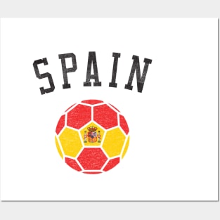 Spain Soccer Team Heritage Flag Posters and Art